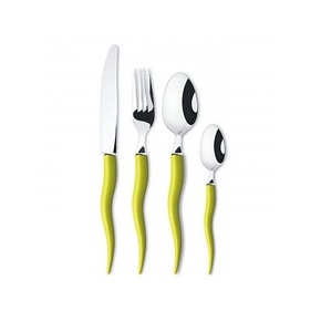 ชุดช้อนส้อมโลหะดีไซน์ทันสมัยแบบใหม่ ชุดอุปกรณ์รับประทานอาหารดีไซน์หรูหรา ใช้สำหรับโรงแรมและร้านกาแฟ ผลิตด้วยมือจำนวนมาก - Product Image 1