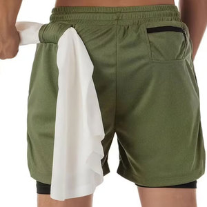 Pantalones Cortos Deportivos Casuales para Hombre, Cintura Media, Sólidos, Ligeros, Transpirables, de Secado Rápido, para Entrenamiento, Cómodos, Duraderos y Flexibles - Product Image 4