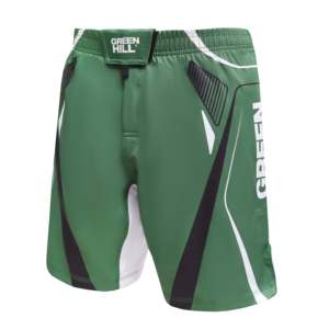 GREEN HILL 2023 Shorts de MMA Verdes de Diseño Personalizado, Ropa Deportiva para Entrenamiento de Combate, Ropa de Gimnasio Sublimada Lavada con Característica Elástica - Product Image 1
