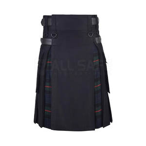 Falda escocesa de tartán escocesa Premium hecha a mano, ropa europea, correas de cuero ajustables, cuchillo clásico, plisado, tela de mezcla de lana duradera - Product Image 4