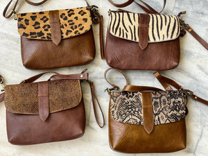 Sac à main marron en cuir véritable, sac de Style attrayant, sac à bandoulière en cuir imprimé Animal, sacs élégants - Product Image 4