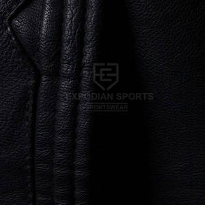 Veste d'hiver pour homme en cuir véritable avec fermeture éclair intégrale, logo, design respirant et écologique pour les soirées ou les tenues décontractées - Product Image 4