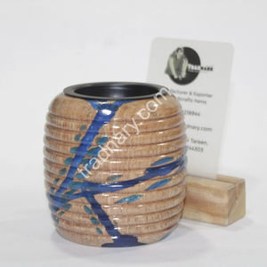 Nouveau traditionnel Mubkhar bois résine Bukhoor brûleur thé parfum porte-encens pour Ramadan Eid Exim Pvt Ltd Tradition - Product Image 1