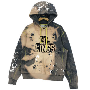 Fabricantes de ropa Algodón mezclado 500 GSM Heavyweight Acid Wash Pullover Hoodies Alta calidad Boxy Fit Acid Wash Hoodie Hombres - Product Image 5