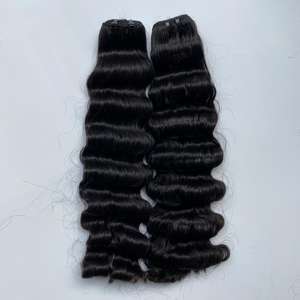 Nouvelle eau Super vague vague naturelle vendeur de cheveux cambodgiens en gros cheveux humains vierges bruts tissage non transformé naturel - Product Image 4