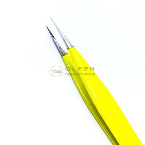 Pinzas de Extensión de Pestañas de Acero Inoxidable de Alta Calidad, Personalizadas con Color, Punta Recta, Puntas Redondeadas de Fibra, Puntas Puntiagudas - Product Image 4