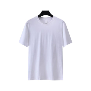 T-shirts décontractés à col rond en fibre de bambou et coton mélangé de qualité supérieure pour hommes dans des couleurs unies adaptées à un usage quotidien élégant - Product Image 2
