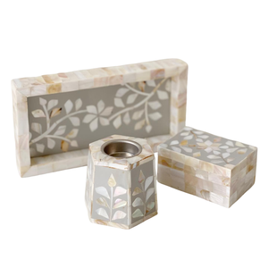 Juego de quemador de incienso con incrustaciones de perlas para la madre, conjunto de quemador de incienso árabe hecho a mano con incrustación de perla madkan, venta al por mayor - Product Image 1