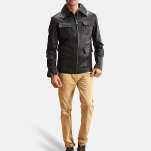 Chaqueta de Motociclista de Invierno para Hombre SANCHAL INTERNATIONAL 2025, Superventas, de Piel de Cordero Auténtica, Color Marrón, con Capucha, Transpirable, Tejida a Crochet - Product Image 4