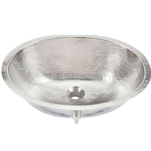 Modern Simple Design <b>Round</b> Basin <b>Sink</b> Wall Mount Factory Sale for <b>Bathroom</b> Ware Hammered Texture Copper <b>Sink</b> - Product Image 3