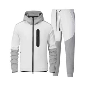 Conjunto de chándal clásico con cremallera completa para hombre, capa interior ultrasuave, ajuste cómodo, perfecto para ropa deportiva, salón y ocio - Product Image 1
