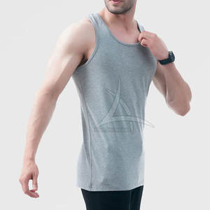 Fitness Tank Top 100% algodón/poliéster hombre GYM Tank Top en precio razonable Impresión de marca personalizada - Product Image 4