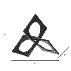 Décoration de table carrée trinagulaire TW Sculpture de table abstraite Décoration de table de mariage - Product Image 5