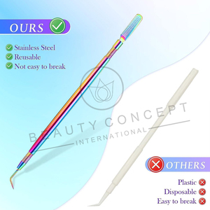 2 Pcs Eco-Friendly Stainless Steel Eyelash Lifting Separation Tools Good Seller Liquid Concept for Lash Lift Multi Color - Product Image 4