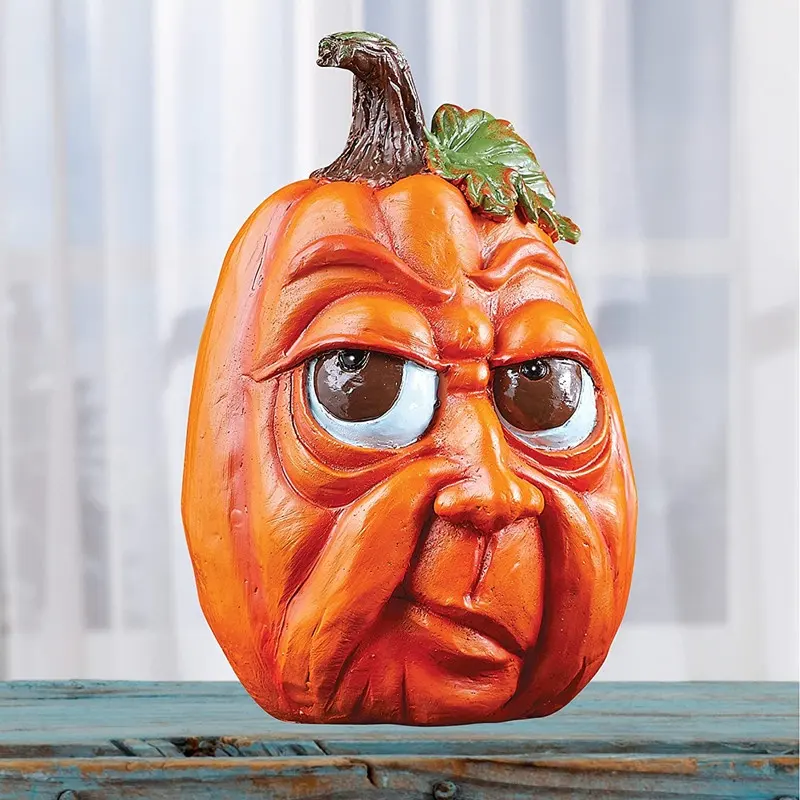 Calabaza de exhibición de Halloween de calabazas de resina de Decoración de mesa de otoño