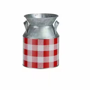 CLASSIQUE VINTAGE FLEUR PLANTE SUPPORT BAS PRIX FLEUR PLANTE SUPPORT GAREDN DÉCOR FLEUR LAIT PEUT AVEC POIGNÉE EN FER PREMIUM LAIT PEUT - Product Image 2