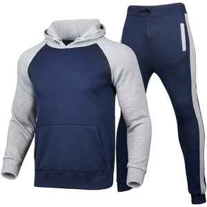 Chándal unisex para hombre con logotipo personalizado de fábrica, conjunto de pantalones de chándal y Sudadera con capucha para deportes al aire libre, chándal de algodón de secado rápido de talla grande para hombre - Product Image 3