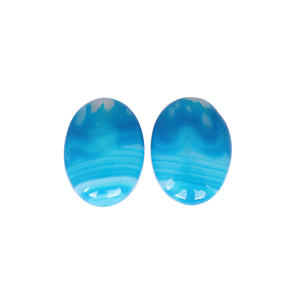 พลอยบลูลেซอะเกตทรงรีแบบหลวมสำหรับทำเครื่องประดับ แหวน ต่างหู ขายส่งจำนวนมาก - Product Image 1