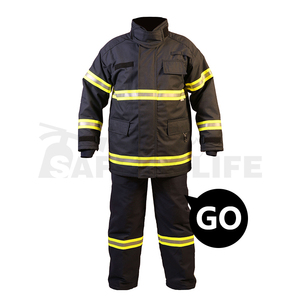 Vêtements anti-feu, combinaison de <span class=keywords><strong>pompier</strong></span> avec capuche, combinaison de protection contre les chutes de cendres, matériau standard, résistant au feu jusqu'à 300 degrés, équipement de sauvetage incendie, veste de combinaison - Product Image 2