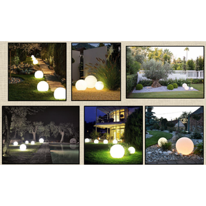 40cm Acrylique Opale Globe Extérieur Lumière Acier Spike E27 Socket Weatherproof Garden Landscape Lighting Fixture IP44 AC Power Supply - Product Image 5