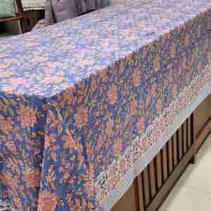 Mantel Sanvi K Handicrafts con Estampado de Orquídeas Damasco, 100% Algodón, Impreso a Mano, 60'' X 90'' - Product Image 2