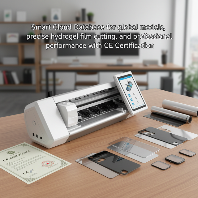 Anti-scratch TPU Hydrogel Film Plotter with Smart Cloud Database for All Mobile Phone Models Screen Protector Cutting Machine