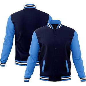 แจ็กเก็ตเบสบอลสไตล์เท่เสื้อแจ็กเก็ตขนแกะออกแบบได้ตามสมัยนิยม - Product Image 1