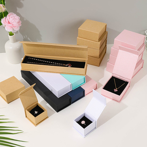 Bìa Vòng Vòng Cổ Bông Tai Đồ Trang Sức Quà Tặng Bao Bì Hộp Biểu Tượng Tùy Chỉnh Từ Hình Chữ Nhật Vuông Hộp Đồ Trang Sức Tổ Chức - Product Image 2