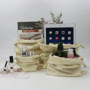 Eco-friendly Durable Reusable Promotional Folding Cotton <b>Drawstring</b> Gift <b>Pouch</b> with Customizable Sizes for Grocery Storage - Product Image 1