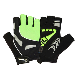 ถุงมือแข่งรถสำหรับผู้ชายและผู้หญิงถุงมือขี่จักรยานถุงมือหนังบุด้วยเจลครึ่งนิ้วกันลื่น - Product Image 2