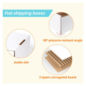 Ensemble de nouvelles boîtes d'expédition en carton ondulé blanc-Expéditeurs de littérature aux prix d'usine en gros en vrac - Product Image 4