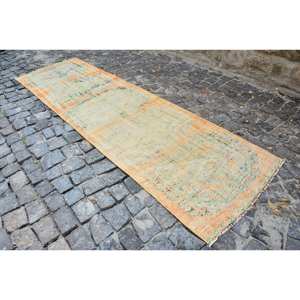 Traditionnel Beige Orange 9x12ft Vintage tapis turc haute qualité laine Latex Patchwork grande surface pour décorations de salon - Product Image 2