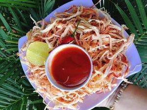 NUTRICIOSO DELICIOSO SNACK DE MARISCOS SECOS BLANCOS TRITURADOS CALAMARI SECOS TRITUROS DE CALAMAR - Product Image 4