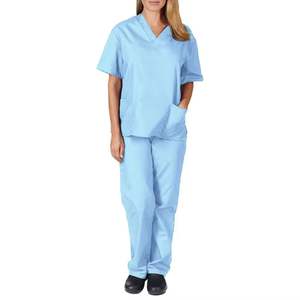 Conjuntos de uniformes médicos unisex de tela tejida, bata de laboratorio personalizada al por mayor, uniformes de enfermería para uso hospitalario - Product Image 5