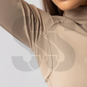 Chemises d'équitation pour femmes, tendance, légères, confortables, respirantes, de haute qualité, absorbant la transpiration, fermeture éclair - Product Image 4