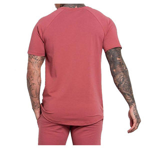 T-shirt de gymnastique pour hommes de haute qualité respirant coton Spandex à manches courtes Compression t-shirt d'entraînement 100% coton tricoté - Product Image 5