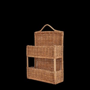 <b>Wall</b>-mounted Natural Rattan Modern Geometric <b>Storage</b> <b>Basket</b> - Product Image 2
