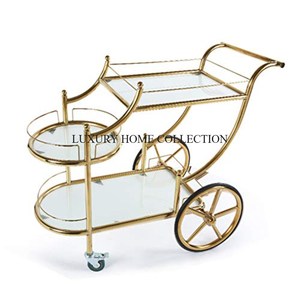 Vente chaude chariot de service en métal de style moderne avec roues parfait pour les fêtes à la maison cafés et restaurants au meilleur prix - Product Image 2