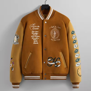 OEM Custom <b>Vintage</b> <b>Varsity</b> <b>Jacket</b> Winter Leather Sleeves School College Baseball Letterman <b>Varsity</b> <b>Jacket</b> for Men - Product Image 1