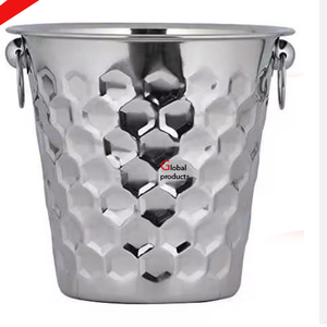 Gran Venta de enfriador de vino de acero inoxidable con acabado dorado, cubo de hielo para hotel, restaurante y bar - Product Image 5