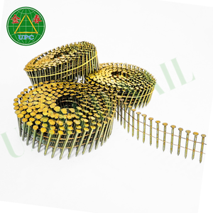 Clou à bobine à 15 degrés 1-1/4 "avec 14000 pièces OEM anneau de revêtement jaune en fil de fer en acier/lisse/tige à vis Type spirale fabriqué au Vietnam - Product Image 2