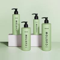Bouteilles en plastique HDPE personnalisées avec logo, 120 ml, 500 ml, 8 oz, avec bouchon pompe, contenants vides pour lotion, shampoing, gel douche, huile bronzante