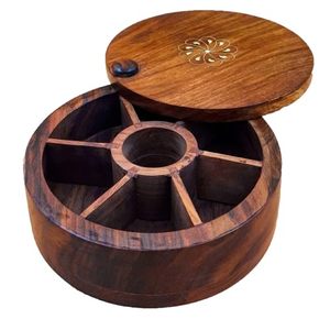 กล่องเครื่องเทศไม้ทำมือพร้อมฝาใสสำหรับเก็บเครื่องเทศในครัวทุกวัน กล่องเครื่องเทศไม้ราคาประหยัดโดย AALIYAN IMPEX - Product Image 4