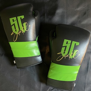 High Quality <b>Black</b> Cowhide Leather MMA Sanda Boxing <b>Gloves</b> Custom <b>Laced</b> Hand Grips Breathable Training Sparring 12oz 16oz - Product Image 5