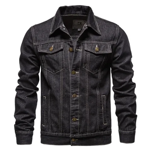 Nueva chaqueta vaquera de algodón para hombre, ropa de calle informal de Color sólido, chaqueta vaquera de alta calidad para hombre, chaquetas ajustadas de otoño para hombre - Product Image 5