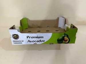 Cajas de Cartón Corrugado Reciclado con Logotipo Personalizado para Aguacate al por Mayor, Bandejas de Embalaje, Cajas de Almacenamiento de Verduras y Frutas con Asa, Cajas de Kraft - Product Image 3