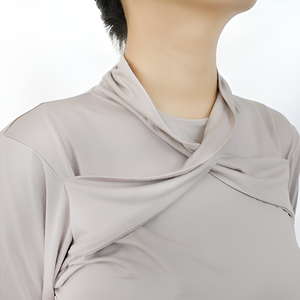 Rachelle Womenswear Blusa básica de poliéster de alta calidad Manga larga Transpirable Patrón sólido Suave sensación de la mano Camisa de estilo informal - Product Image 4