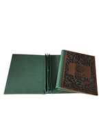 Menu de restaurant élégant et haut de gamme, couverture de menu en bois avec placage vinyle, design découpé au laser, durable, certifié ISO, en cuir PU