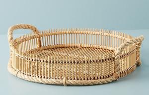 Bandeja otomana hecha a mano, vajilla superior, bandeja de mimbre de bambú, organizador de despensa, decoración del hogar, acento - Product Image 3