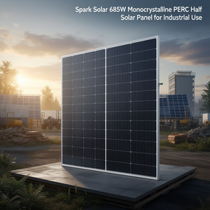 แผงโซลาร์เซลล์ Spark Solar 685W โมโนคริสตัลไลน์ PERC แบบฮาล์ฟเซลล์ สำหรับใช้งานในอุตสาหกรรม - Product Image 3